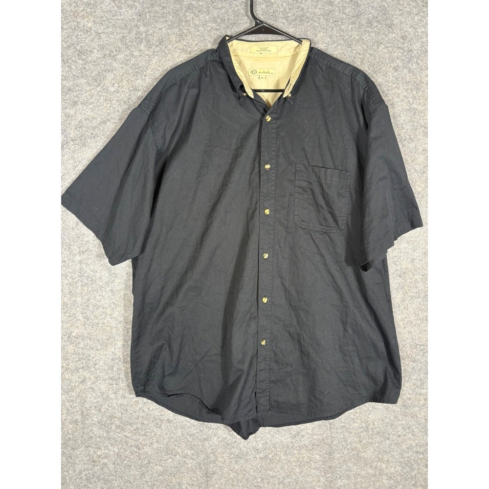 Outdoor Outfitters Mens Black‎ Short Sleeve Button Up Shirt XL Cotton